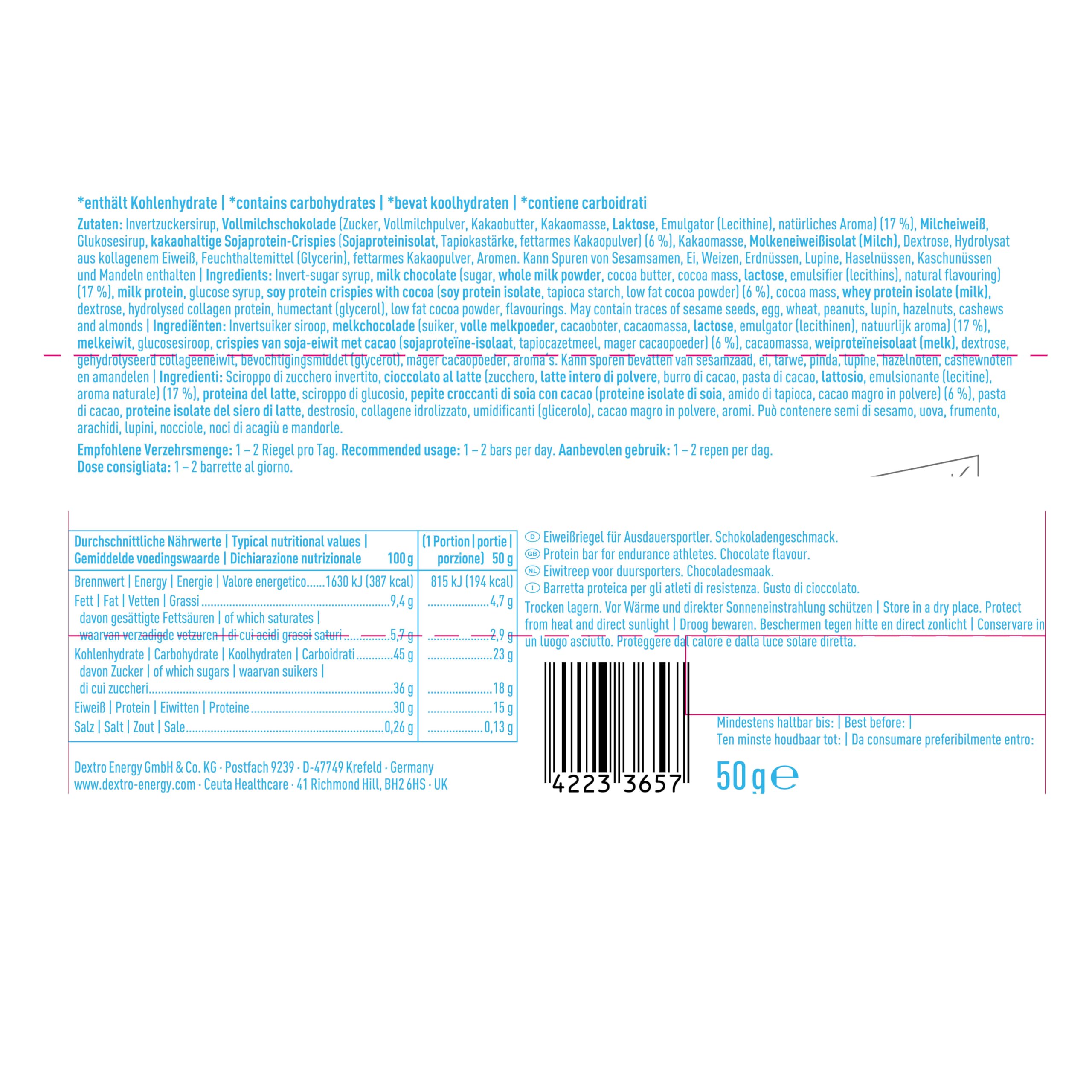 dextro-energy-protein-crisp-schokolade-24x50g-riegel-box image 4