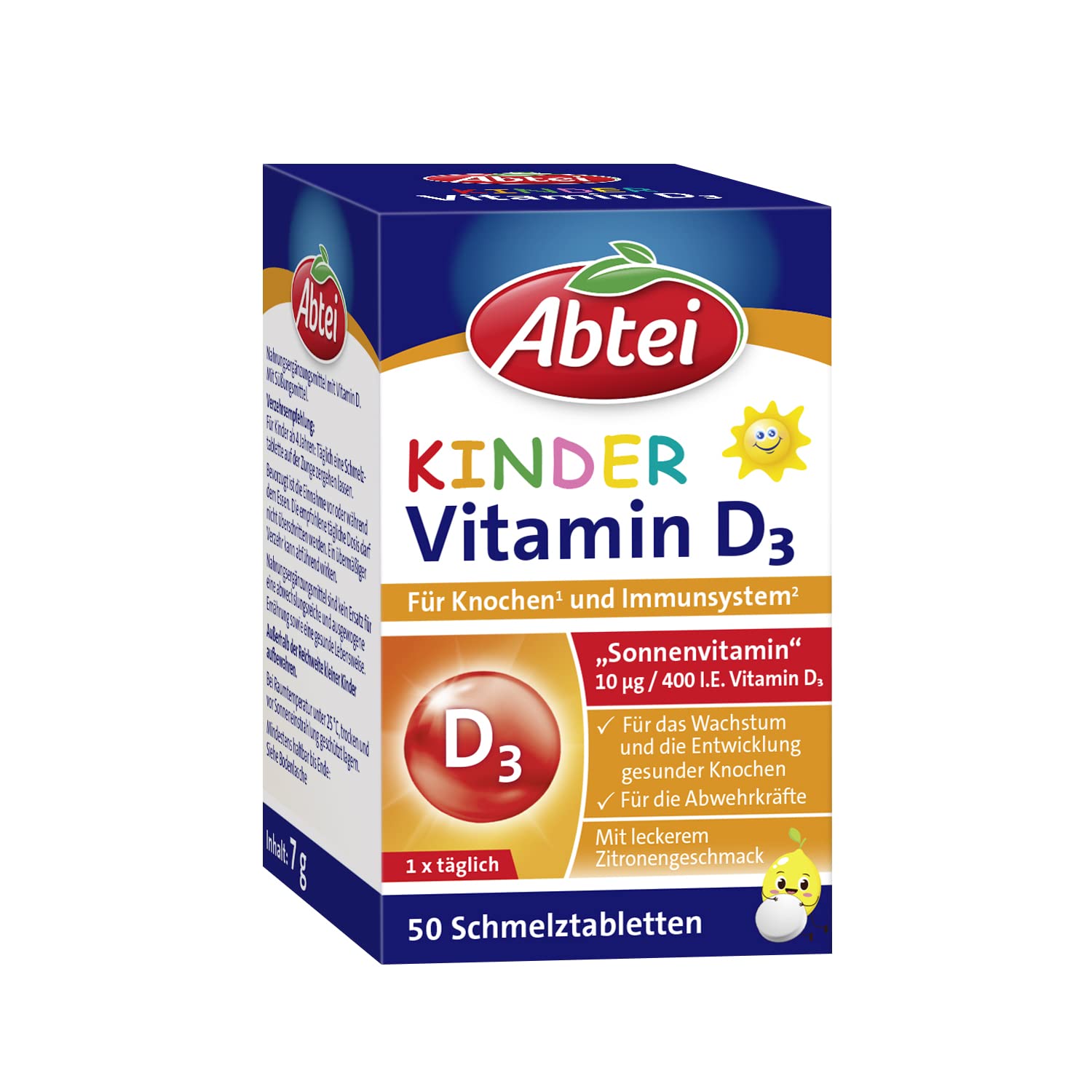 abtei-kinder-vitamin-d3-schmelztabletten-zitrone-50-st image 1