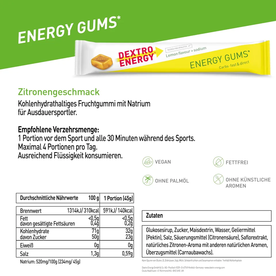 dextro-energy-gums-lemon-natrium-8x45-g-sport-gummis image 1