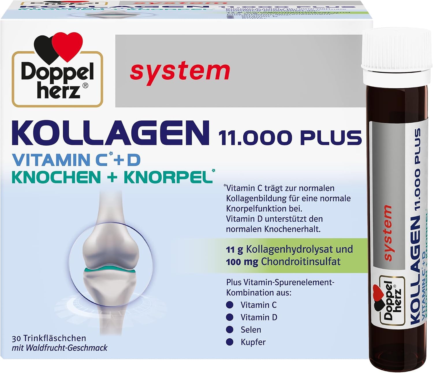 doppelherz-system-kollagen-11-000-plus-trinkfl-schchen-30-st-ck-waldfrucht image 1