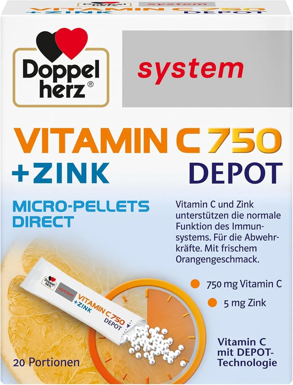doppelherz-system-vitamin-c-750-depot-micro-pellets-direct-20-sticks image 1