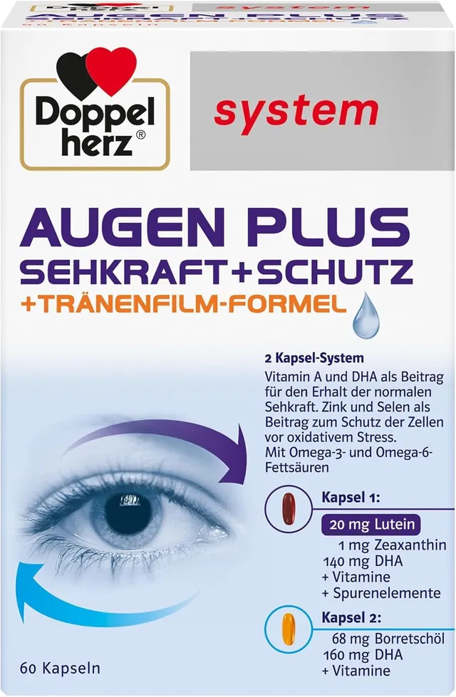 doppelherz-system-augen-plus-sehkraft-schutz-60-kapseln-mit-omega-3 image 1