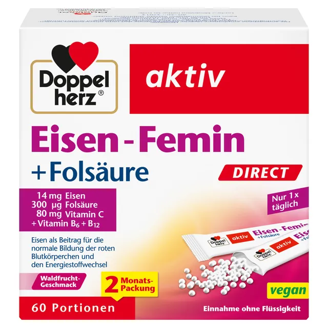 doppelherz-eisen-femin-direct-micro-pellets-waldfrucht-60-portionen image 1