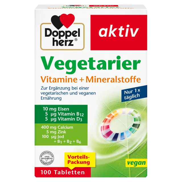 doppelherz-aktiv-vegetarier-vitamine-mineralstoffe-tabletten-100-tabletten image 1