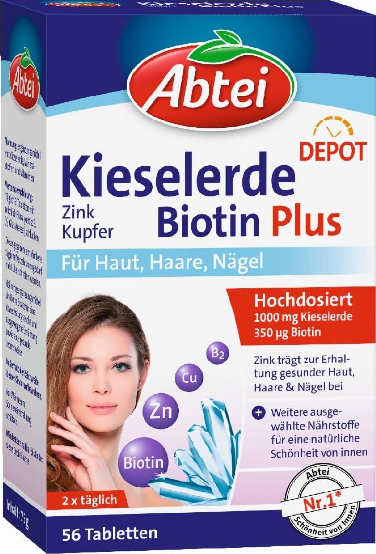 abtei-depot-kieselerde-biotin-plus-tabletten-f-r-haut-haare-n-gel-56-st-ck image 1