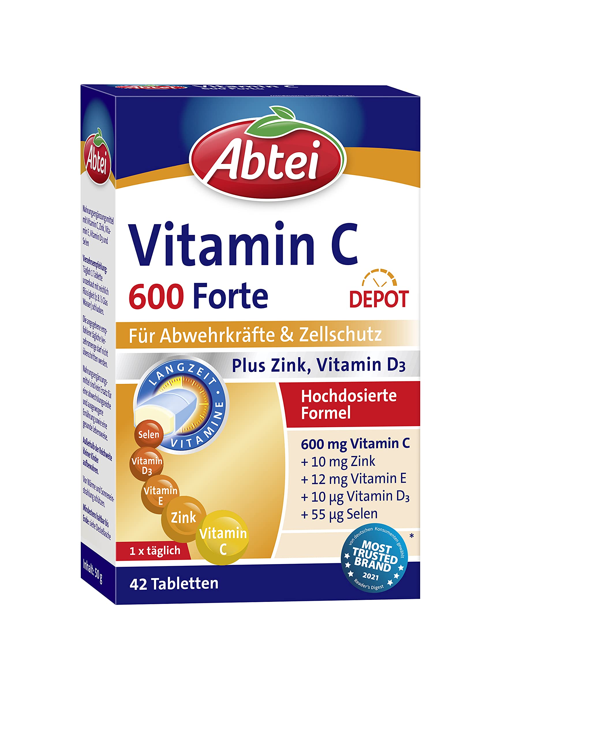 abtei-vitamin-c-600-forte-tabletten-42-tabletten-mit-zink-und-vitamin-d3 image 1