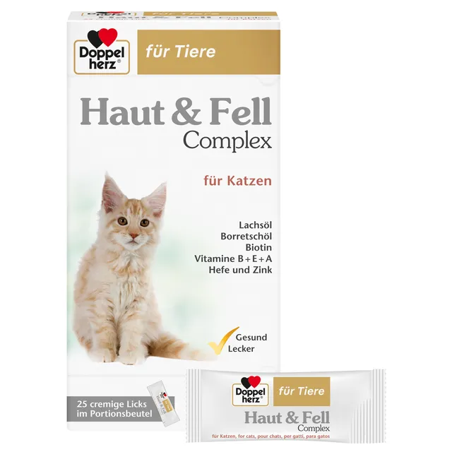 doppelherz-f-r-tiere-haut-und-fell-complex-f-r-katzen-25-licks image 1