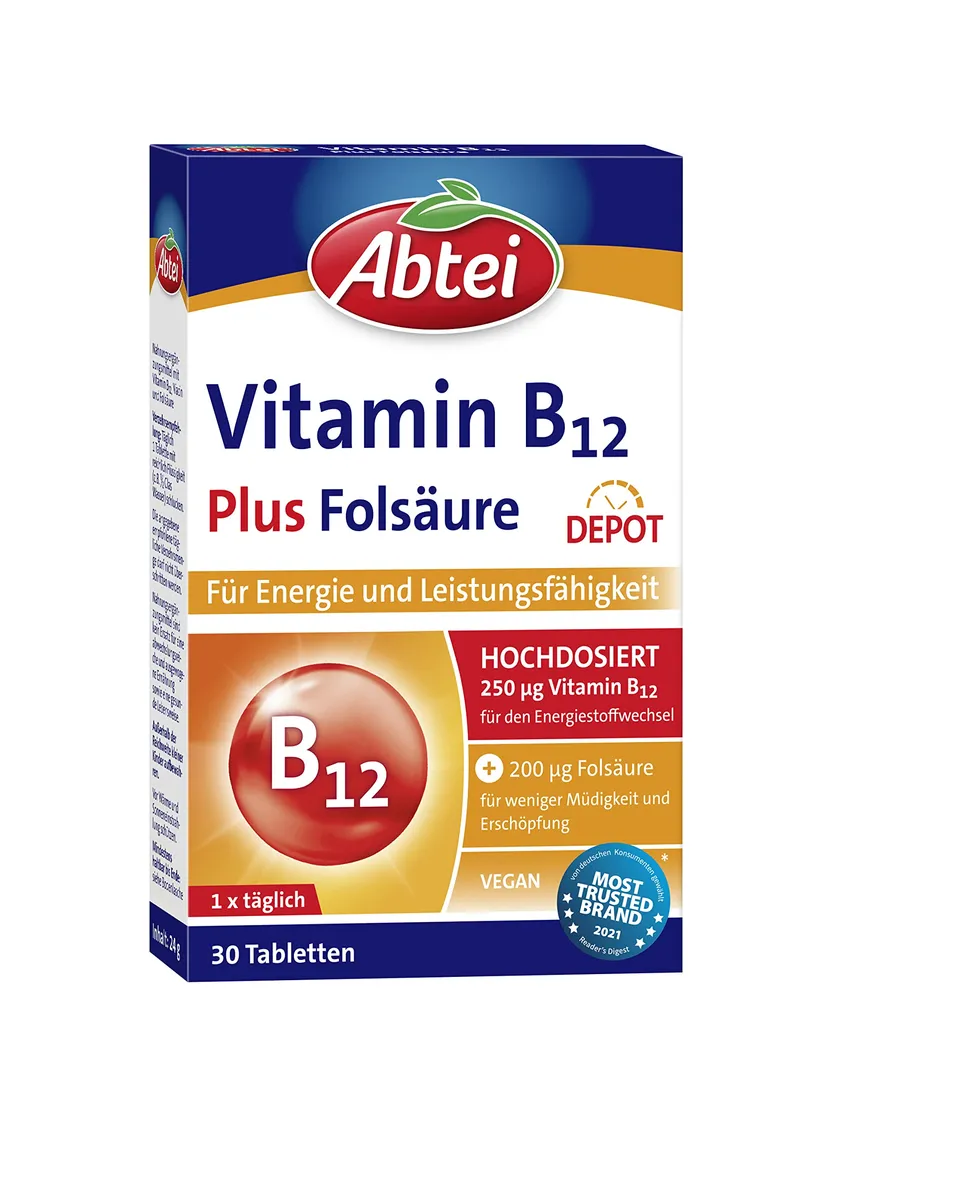 abtei-vitamin-b12-plus-fols-ure-depot-30-tabletten-hochdosiert image 1