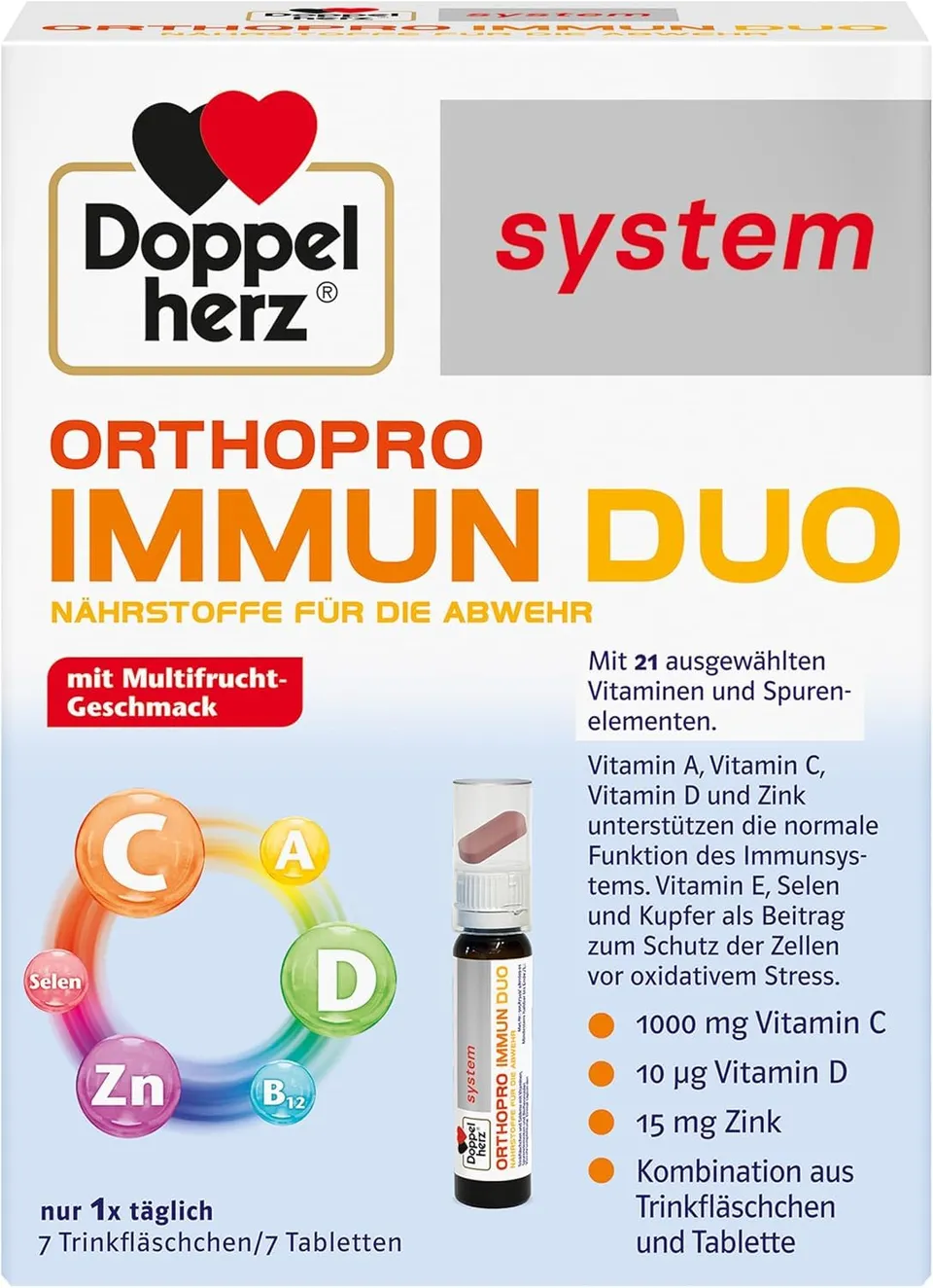 doppelherz-system-orthopro-immun-duo-multifrucht-7-fl-schchen-7-tabletten image 1