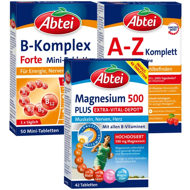 abtei-vitamine-mineralstoff-trio-3er-set-a-z-komplett-b-komplex-forte-magnesium- image 1
