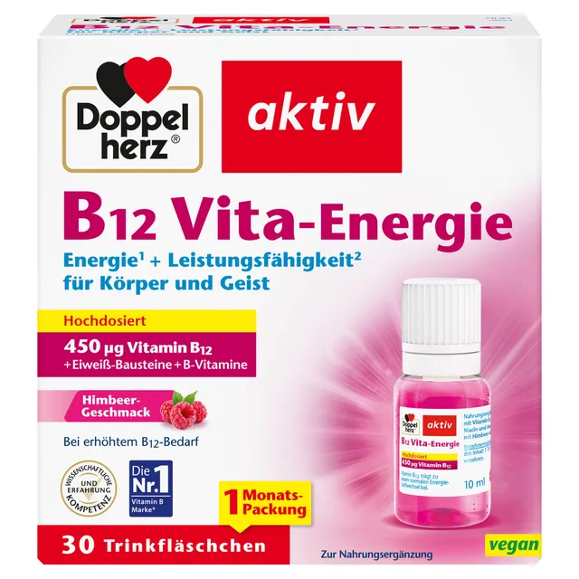 doppelherz-b12-vita-energie-mit-himbeer-geschmack-30-trinkfl-schchen image 1