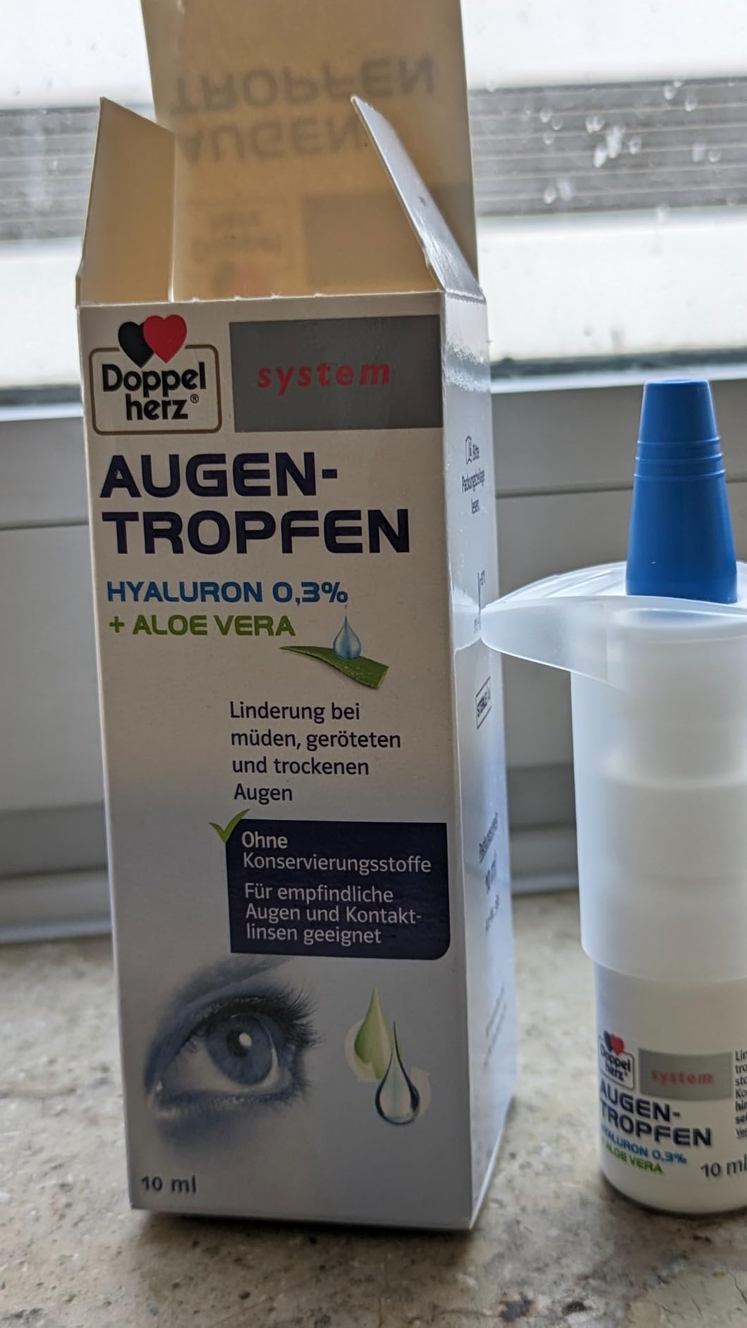 Endlich befeuchtete Augen