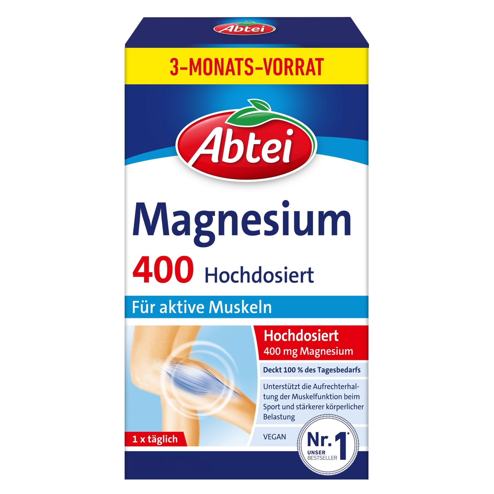 abtei-magnesium-400-90-hochdosierte-magnesiumtabletten-vegan-400-mg-pro-tablette image 1