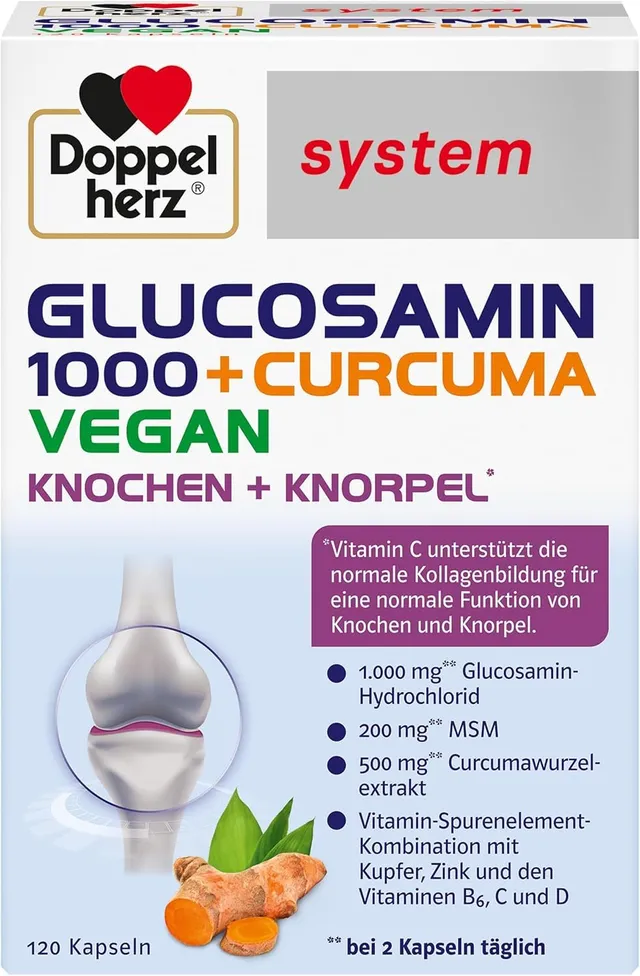 doppelherz-system-glucosamin-1000-curcuma-vegan-120-kapseln image 1