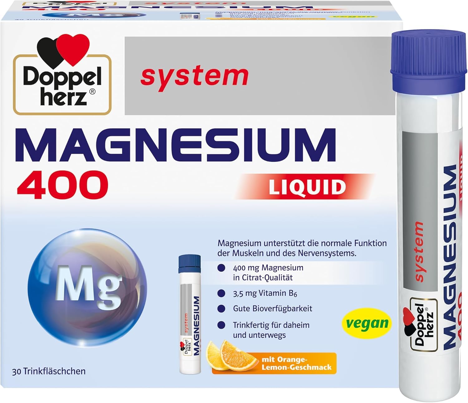 doppelherz-system-magnesium-400-liquid-30-trinkfl-schchen-orange-lemon image 1