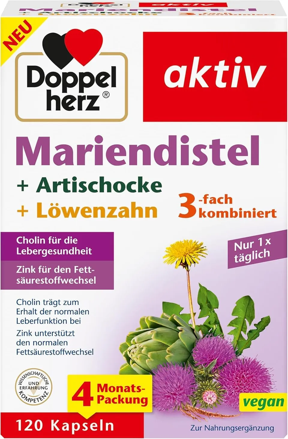 doppelherz-mariendistel-artischocke-l-wenzahn-120-kapseln image 1