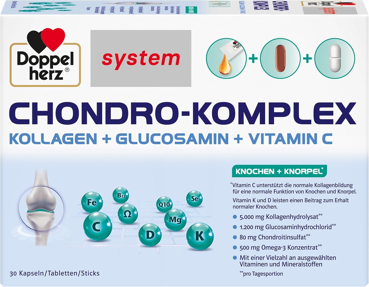 doppelherz-system-chondro-komplex-30-kapseln-tabletten-sticks image 1