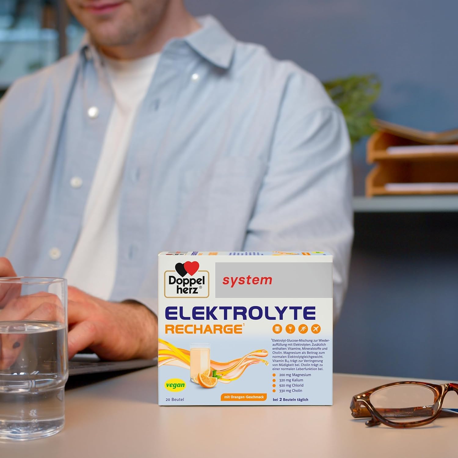 doppelherz-system-elektrolyte-recharge-trinkgranulat-orange-20-portionsbeutel image 2