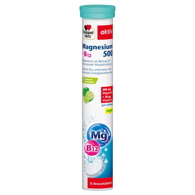 doppelherz-magnesium-500-b12-brausetabletten-mit-limetten-geschmack image 1