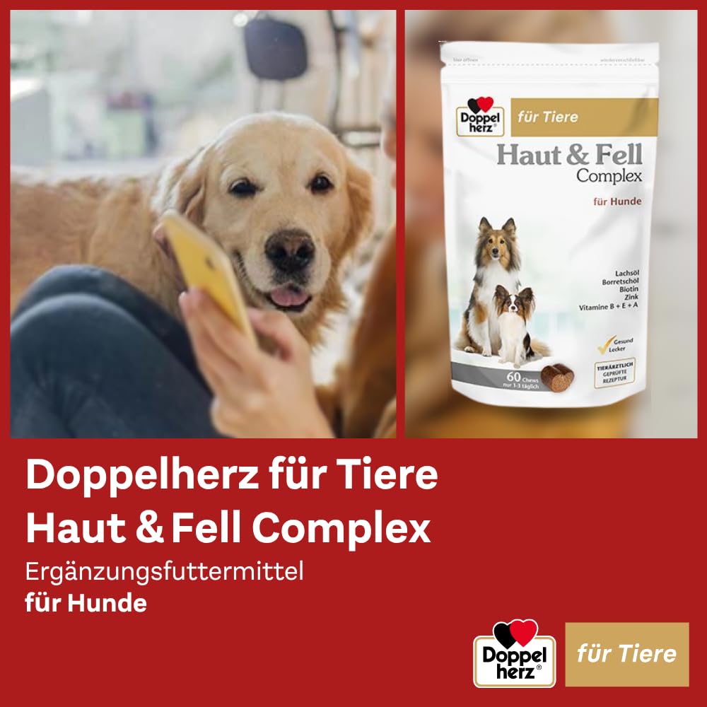 doppelherz-f-r-tiere-haut-und-fell-complex-f-r-hunde-60-chews-mit-omega-3-und-om image 2