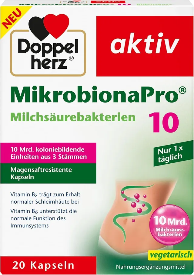 doppelherz-mikrobionapro-10-milchs-urebakterien-20-magensaftresistente-kapseln image 1