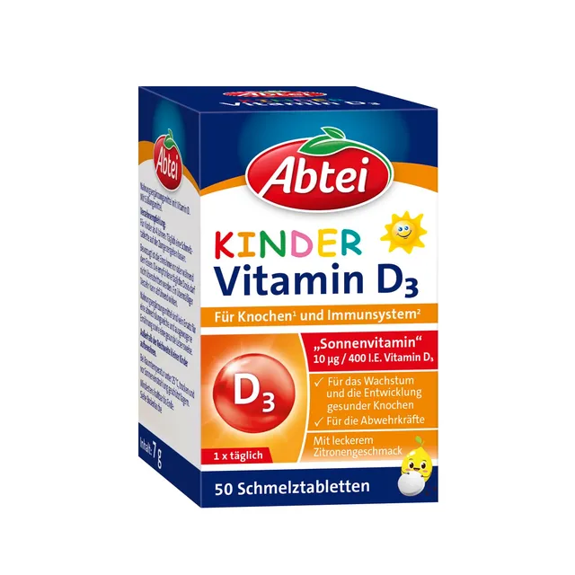 abtei-kinder-vitamin-d3-schmelztabletten-zitrone-50-st image 1