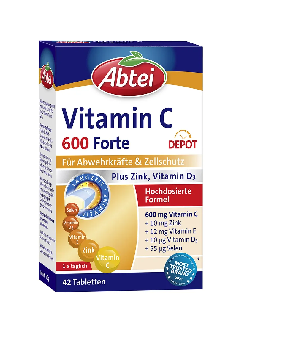 abtei-vitamin-c-600-forte-tabletten-42-tabletten-mit-zink-und-vitamin-d3 image 1