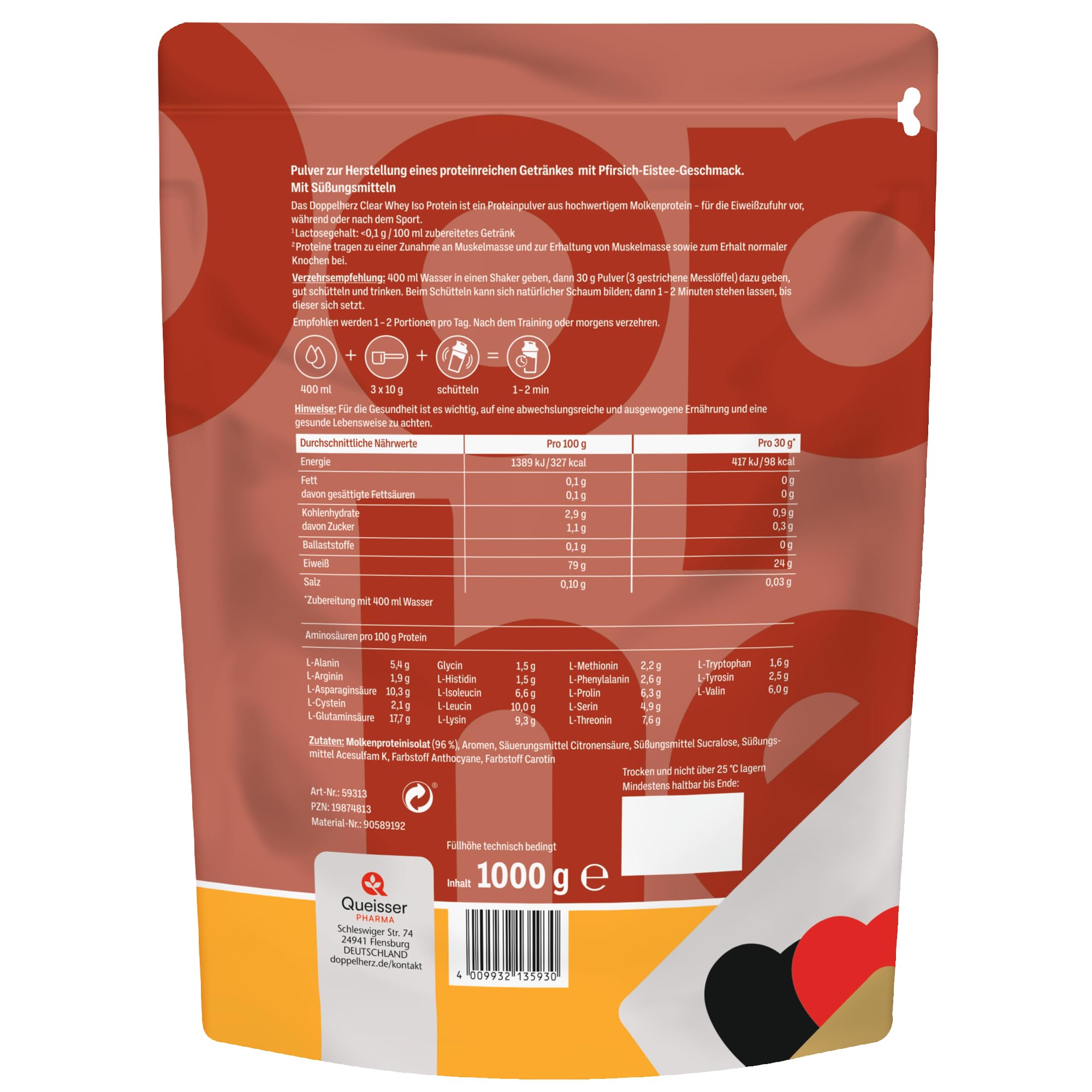 doppelherz-clear-whey-iso-protein-pfirsich-eistee-1000g image 2