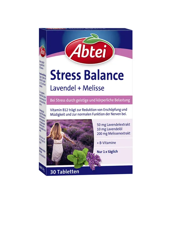 abtei-stress-balance-lavendel-melisse-mit-b-vitaminen-30-tabletten image 1