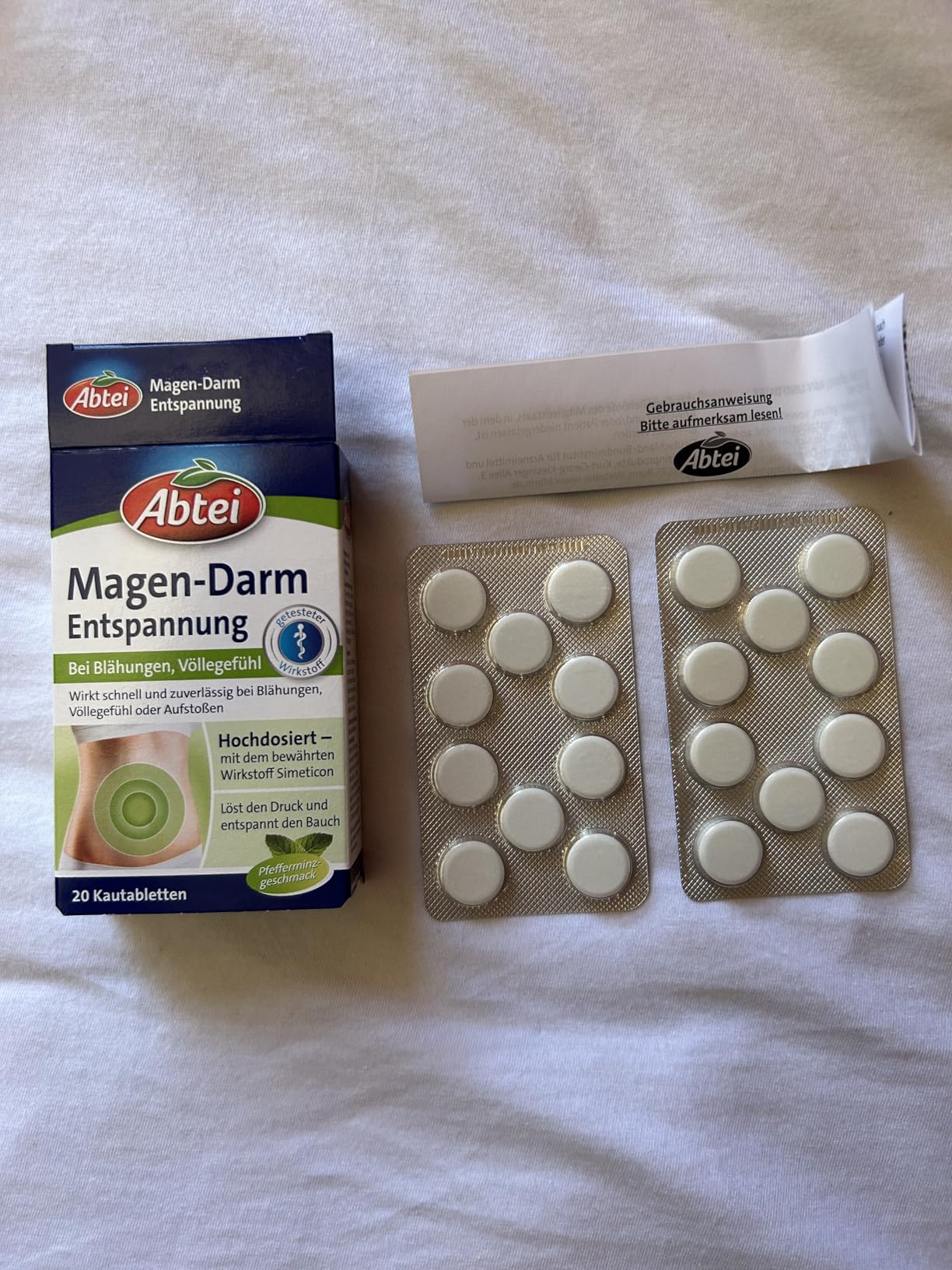 Erleichtert nach dem Essen