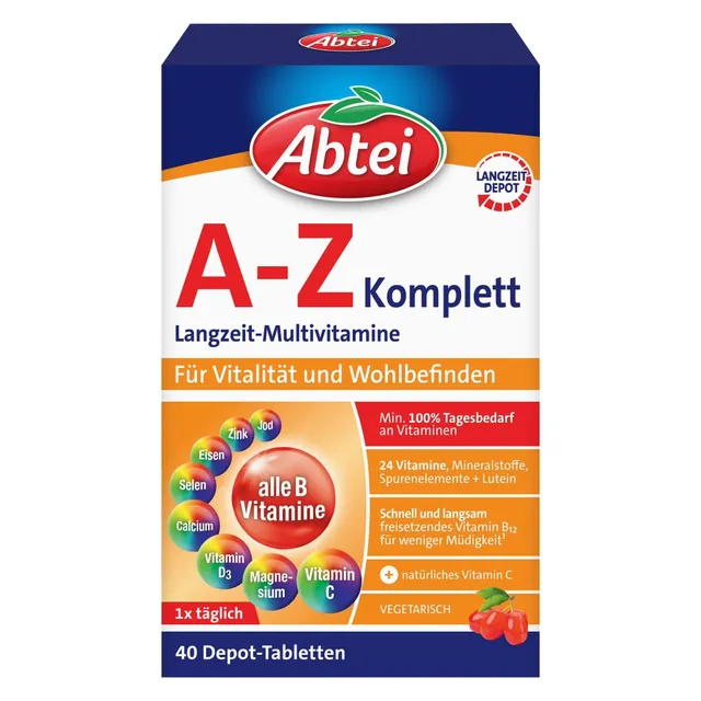 abtei-a-z-komplett-langzeit-multivitamine-40-tabletten image 1