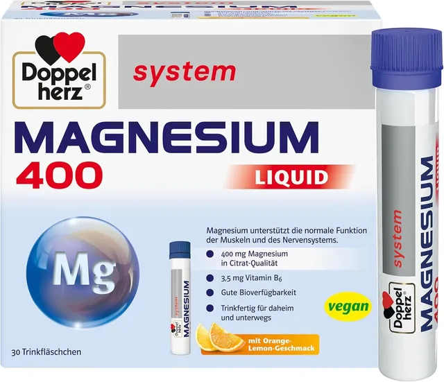 doppelherz-system-magnesium-400-liquid-30-trinkfl-schchen-orange-lemon image 1